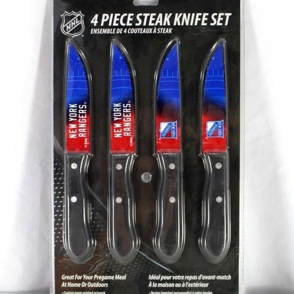 NHL 4 Piece Steak Stainless Steel Knife Set New Yo - Picture 1 of 2